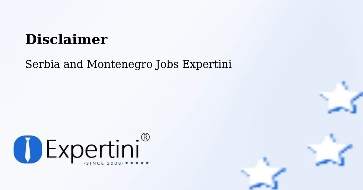 Disclaimer – Parry Sound - Serbia and Montenegro Jobs Expertini